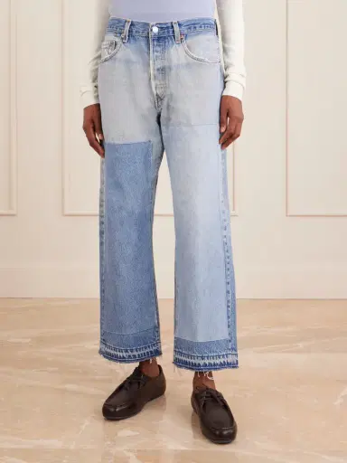 B SIDES Vintage Patchwork No.2 Mid-rise Wide-leg Jeans | Thumbnail 3