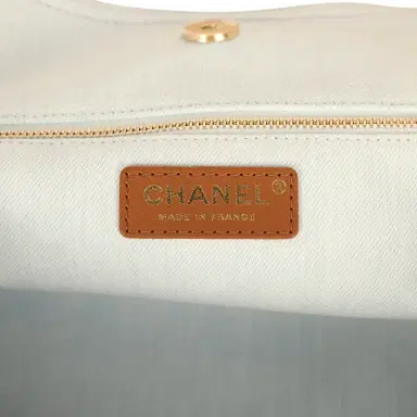 Chanel Chanel Maxi Coco Beach Cambon Hobo Bag Blue Denim and Brown Calfskin Brushed Gold Hardware | Thumbnail 9 Chanel Chanel Maxi Coco Beach Cambon Hobo Bag Blue Denim and Brown Calfskin Brushed Gold Hardware | Thumbnail 9