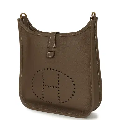 HERMÈS Hermes Evelyne 23 Etoupe Clemence Gold Hardware | Thumbnail 5 HERMÈS Hermes Evelyne 23 Etoupe Clemence Gold Hardware | Thumbnail 5