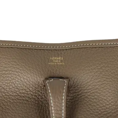 HERMÈS Hermes Evelyne 23 Etoupe Clemence Gold Hardware | Thumbnail 7 HERMÈS Hermes Evelyne 23 Etoupe Clemence Gold Hardware | Thumbnail 7