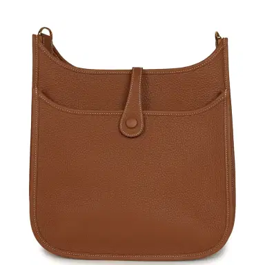 HERMÈS Hermes Evelyne III PM Gold Clemence Gold Hardware | Thumbnail 4