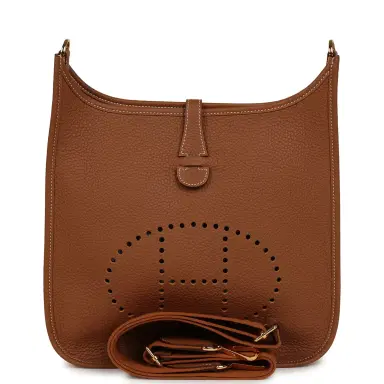 HERMÈS Hermes Evelyne III PM Gold Clemence Gold Hardware | Thumbnail 1