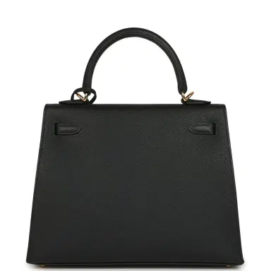 HERMÈS Hermes Kelly Sellier 25 Black Epsom Gold Hardware | Thumbnail 4 HERMÈS Hermes Kelly Sellier 25 Black Epsom Gold Hardware | Thumbnail 4