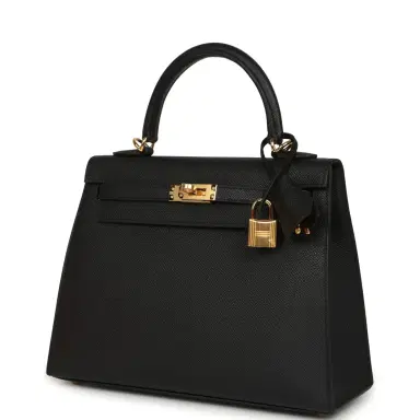 HERMÈS Hermes Kelly Sellier 25 Black Epsom Gold Hardware | Thumbnail 5 HERMÈS Hermes Kelly Sellier 25 Black Epsom Gold Hardware | Thumbnail 5
