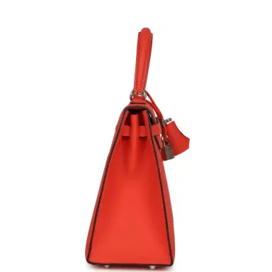 HERMÈS Hermes Kelly Sellier 25 Rose Texas Epsom Palladium Hardware | Thumbnail 3 HERMÈS Hermes Kelly Sellier 25 Rose Texas Epsom Palladium Hardware | Thumbnail 3