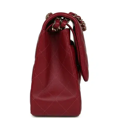 Chanel Pre-owned Chanel Jumbo Classic Double Flap Bag Burgundy Lambskin Light Gold Hardware | Thumbnail 3 Chanel Pre-owned Chanel Jumbo Classic Double Flap Bag Burgundy Lambskin Light Gold Hardware | Thumbnail 3