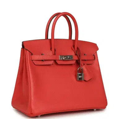 HERMÈS Pre-owned Hermes Birkin 25 Rose Jaipur Epsom Palladium Hardware | Thumbnail 2 HERMÈS Pre-owned Hermes Birkin 25 Rose Jaipur Epsom Palladium Hardware | Thumbnail 2
