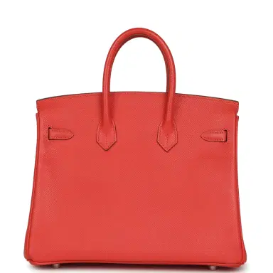 HERMÈS Pre-owned Hermes Birkin 25 Rose Jaipur Epsom Palladium Hardware | Thumbnail 4 HERMÈS Pre-owned Hermes Birkin 25 Rose Jaipur Epsom Palladium Hardware | Thumbnail 4