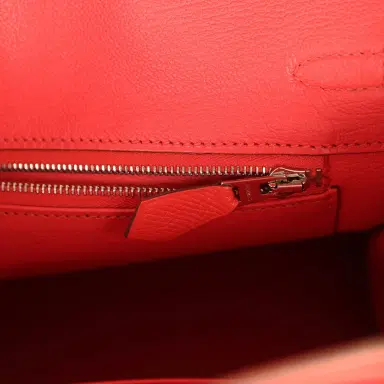 HERMÈS Pre-owned Hermes Birkin 25 Rose Jaipur Epsom Palladium Hardware | Thumbnail 9 HERMÈS Pre-owned Hermes Birkin 25 Rose Jaipur Epsom Palladium Hardware | Thumbnail 9
