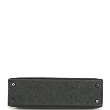 HERMÈS Pre-owned Hermes Kelly Sellier 20 Black Epsom Palladium Hardware | Thumbnail 6