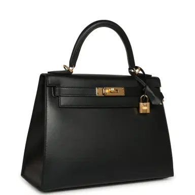 HERMÈS Pre-owned Hermes Kelly Sellier 28 Black Tadelakt Gold Hardware | Thumbnail 2 HERMÈS Pre-owned Hermes Kelly Sellier 28 Black Tadelakt Gold Hardware | Thumbnail 2