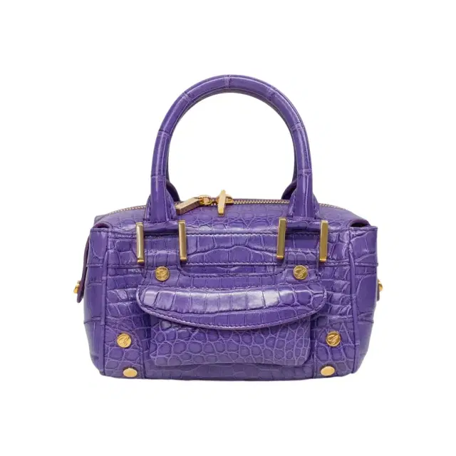 Chopard Chopard Baby Caroline Purple Shiny Alligator Leather Handbag by The Solist