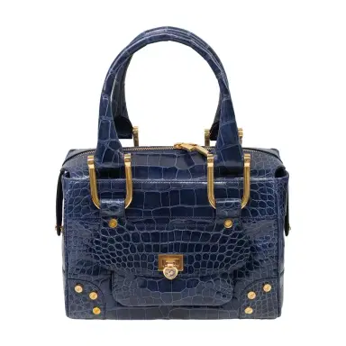 Chopard Chopard Caroline Mini Shiny Blue Alligator Leather Handbag by The Solist | Thumbnail 1 Chopard Chopard Caroline Mini Shiny Blue Alligator Leather Handbag by The Solist | Thumbnail 1