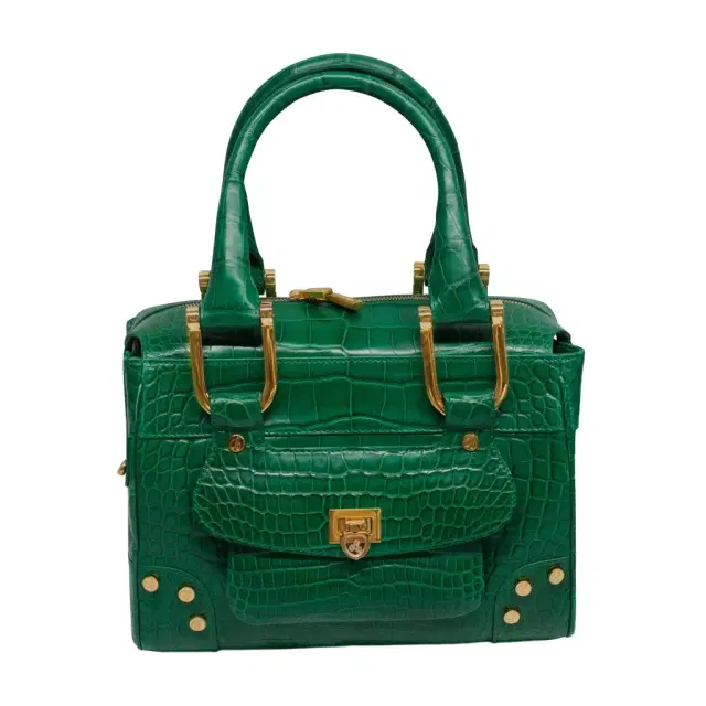 Chopard Chopard Caroline Mini Shiny Green Alligator Leather Handbag by The Solist