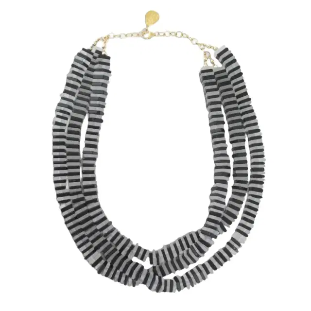 Devon Leigh Devon Leigh 14K Yellow Gold Black Onyx Multi Strand Necklace by The Solist