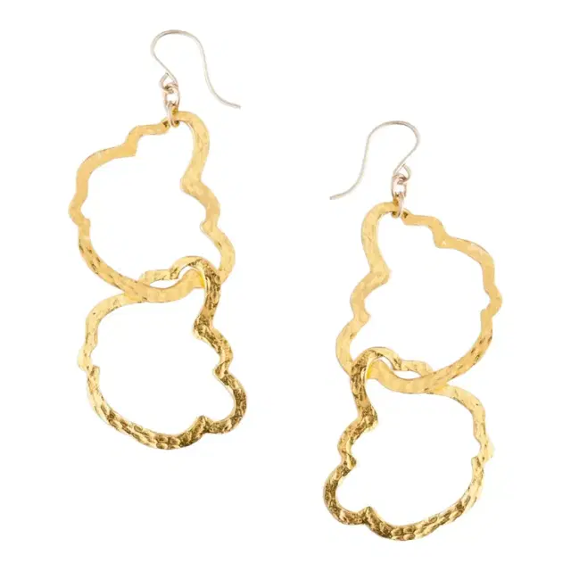 Devon Leigh Devon Leigh 18K Yellow Gold Plated Brass & 14K Gold Filled Dangle Earrings by The Solist