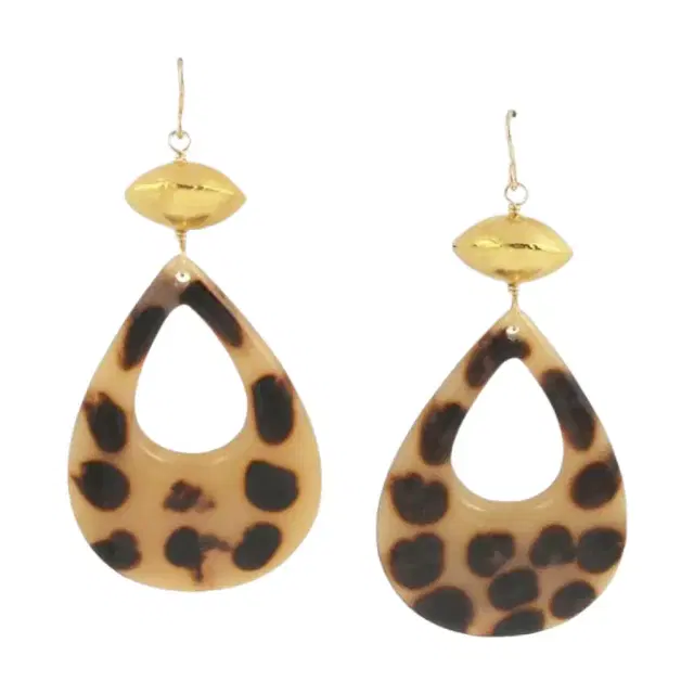Devon Leigh Devon Leigh 18K Yellow Gold Plated Brass, 14K Gold Filled & Resin Earrings by The Solist