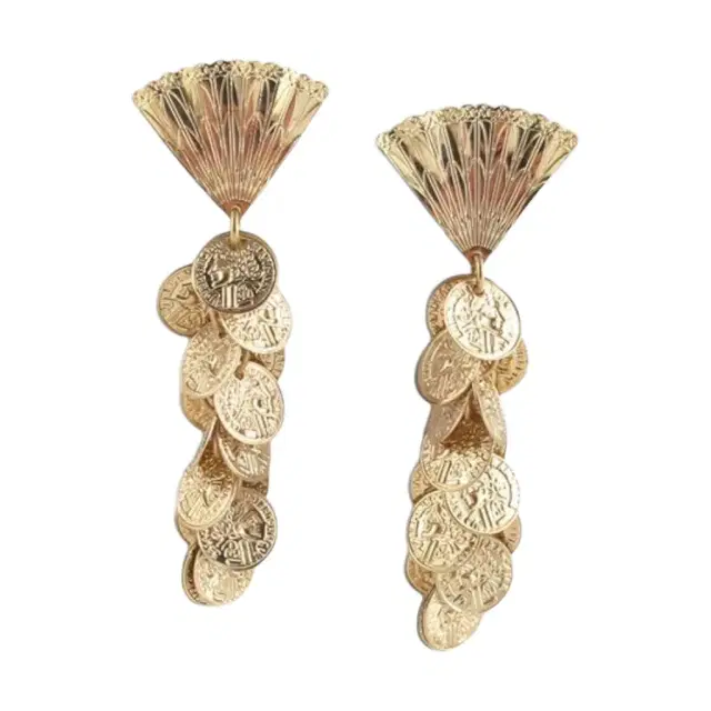Devon Leigh Devon Leigh 24K Yellow Gold Plated Brass & 14K Yellow Gold Dangle Earrings by The Solist