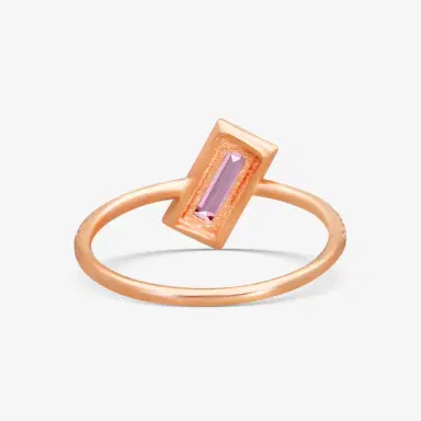 Suzanne Kalan Suzanne Kalan 14K Rose Gold Diamond & Pink Topaz Ring Sz. 6.5 by The Solist | Thumbnail 3