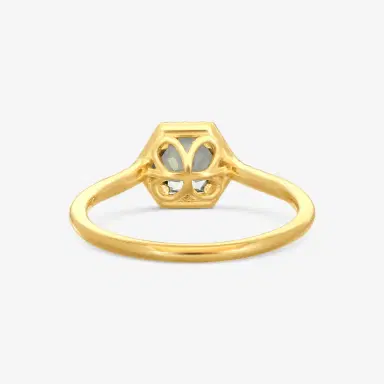 Suzanne Kalan Suzanne Kalan 14K Yellow Gold Diamond & Green Envy Topaz Ring Sz. 6 by The Solist | Thumbnail 3