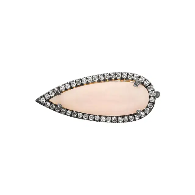 Suzanne Kalan Suzanne Kalan 18K Yellow Gold Diamond & Pink Opal Ring Sz. 6.5 by The Solist