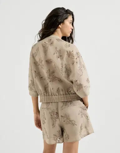 Brunello Cucinelli Cotton organza outerwear jacket with dazzling broderie anglaise | Thumbnail 2 Brunello Cucinelli Cotton organza outerwear jacket with dazzling broderie anglaise | Thumbnail 2