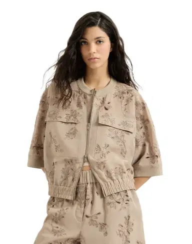 Brunello Cucinelli Cotton organza outerwear jacket with dazzling broderie anglaise | Thumbnail 1 Brunello Cucinelli Cotton organza outerwear jacket with dazzling broderie anglaise | Thumbnail 1