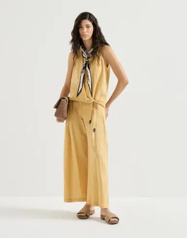 Brunello Cucinelli Linen wrap effect vest with monili | Thumbnail 5 Brunello Cucinelli Linen wrap effect vest with monili | Thumbnail 5
