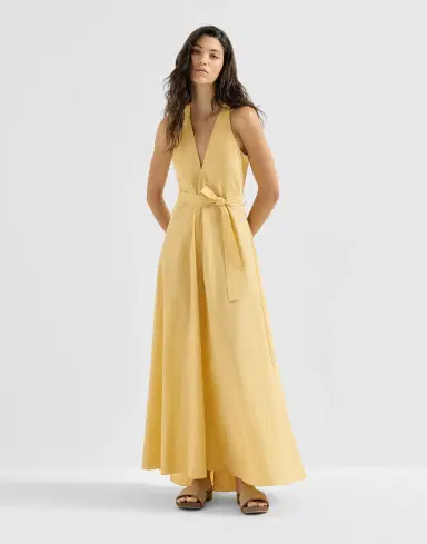 Brunello Cucinelli Linen wrap effect vest with monili | Thumbnail 7 Brunello Cucinelli Linen wrap effect vest with monili | Thumbnail 7