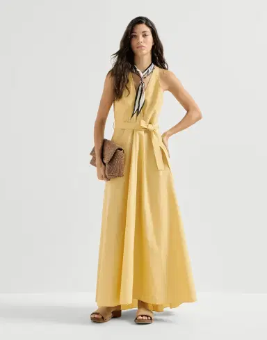 Brunello Cucinelli Techno cotton poplin belted dress | Thumbnail 5 Brunello Cucinelli Techno cotton poplin belted dress | Thumbnail 5