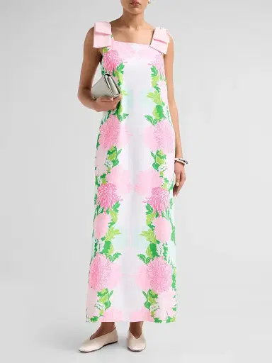Lilly Pulitzer Women's Bernice Botanical Maxi Dress - Terrace Green - Size 14 | Thumbnail 2