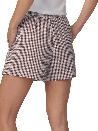 Joe's Jeans Women's The Boxer Gingham-Check Cotton-Blend Shorts - Macchiato Gingham - Size XS | Thumbnail 5
