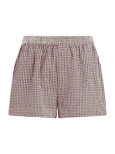 Joe's Jeans Women's The Boxer Gingham-Check Cotton-Blend Shorts - Macchiato Gingham - Size XS | Thumbnail 1