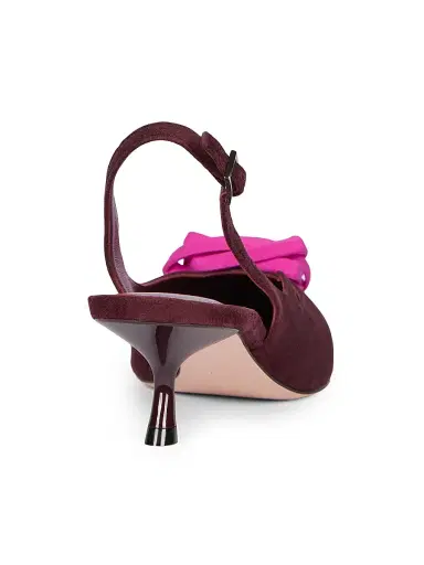 Roger Vivier Women's I Love Vivier 45MM Rose Suede Slingback Pumps | Thumbnail 3 Roger Vivier Women's I Love Vivier 45MM Rose Suede Slingback Pumps | Thumbnail 3