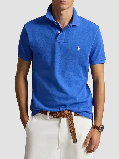 Polo Ralph Lauren Men's The Iconic Mesh Polo Shirt - New Iris Blue - Size XXL | Thumbnail 4