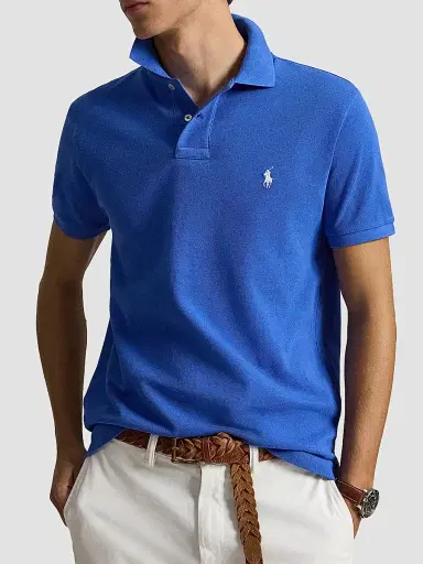 Polo Ralph Lauren Men's The Iconic Mesh Polo Shirt - New Iris Blue - Size XXL | Thumbnail 5