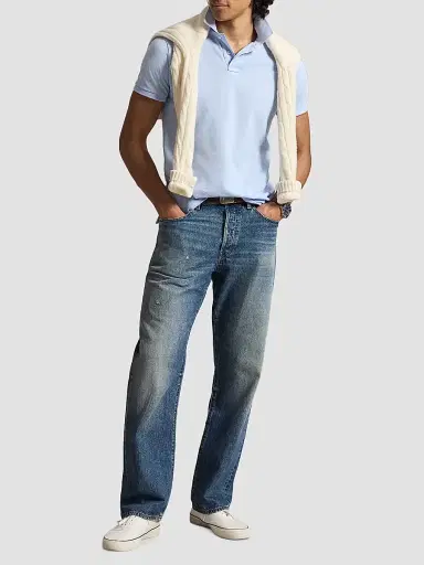 Polo Ralph Lauren Men's The Iconic Mesh Polo Shirt - Pebble Blue - Size XXL | Thumbnail 2