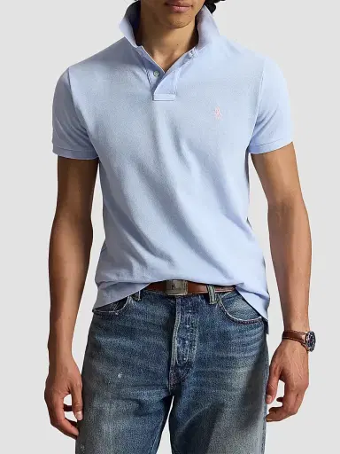 Polo Ralph Lauren Men's The Iconic Mesh Polo Shirt - Pebble Blue - Size XXL | Thumbnail 4