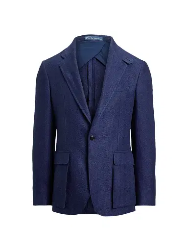 Polo Ralph Lauren Men's RL 67 Tonal Herringbone Sport Coat - Navy - Size 42 | Thumbnail 1