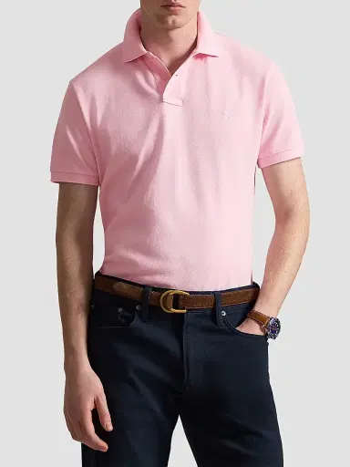 Polo Ralph Lauren Men's The Iconic Mesh Polo Shirt - Bath Pink - Size XXL | Thumbnail 3 Polo Ralph Lauren Men's The Iconic Mesh Polo Shirt - Bath Pink - Size XXL | Thumbnail 3
