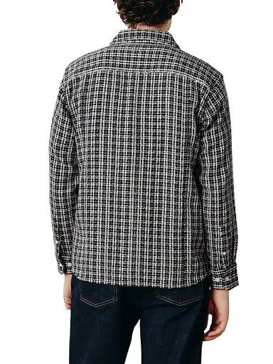 Corridor Men's Snow Check Reverse Tweed Shirt - Blue - Size XS | Thumbnail 4 Corridor Men's Snow Check Reverse Tweed Shirt - Blue - Size XS | Thumbnail 4