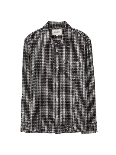 Corridor Men's Snow Check Reverse Tweed Shirt - Blue - Size XS | Thumbnail 1 Corridor Men's Snow Check Reverse Tweed Shirt - Blue - Size XS | Thumbnail 1