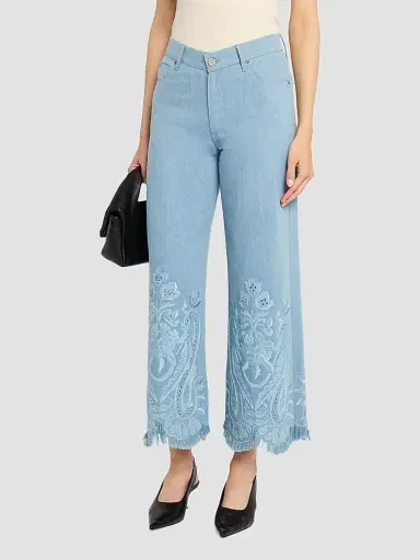 Kobi Halperin Women's Marigold Embroidered Jeans - Medium Indigo | Thumbnail 4