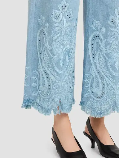 Kobi Halperin Women's Marigold Embroidered Jeans - Medium Indigo | Thumbnail 5