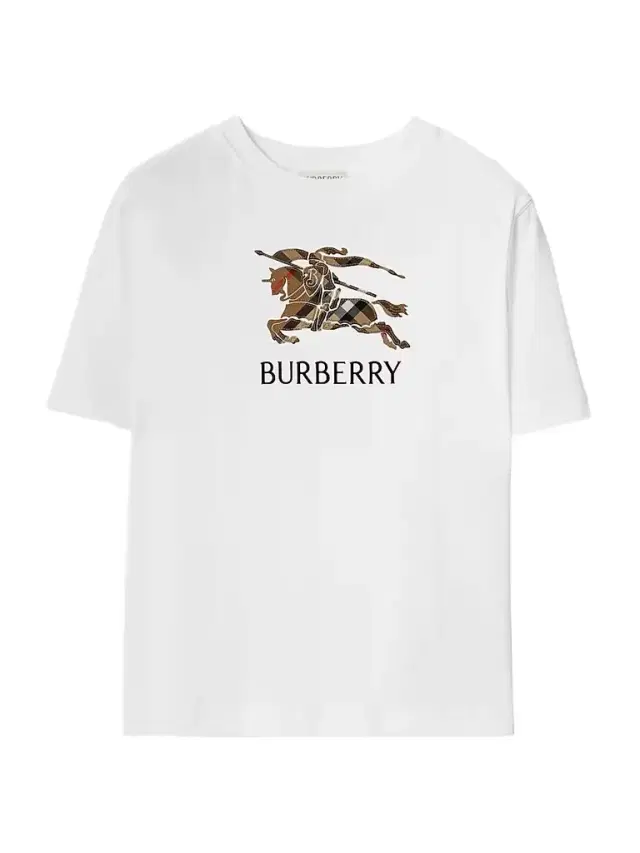 Burberry Little Boy's & Boy's Check EKD T-Shirt - White