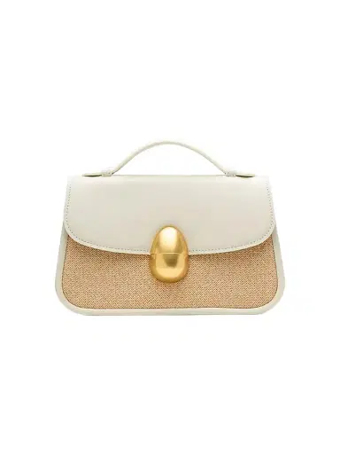 NEOUS Women's Phoenix 1.0 Raffia-Leather Crossbody Bag - Natural Cream | Thumbnail 1