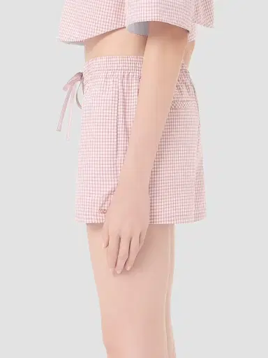 Valentino Garavani Women's Check Pattern Shorts - Pink Ivory - Size 8 | Thumbnail 4