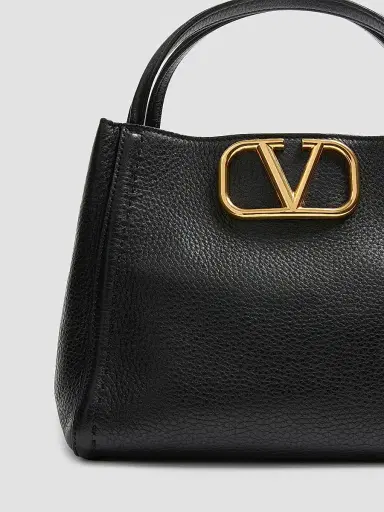 Valentino Garavani Women's Alltime Medium Handbag in Grainy Calfskin - Black | Thumbnail 6 Valentino Garavani Women's Alltime Medium Handbag in Grainy Calfskin - Black | Thumbnail 6