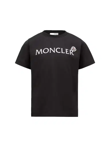 Moncler Little Boy's & Boy's Crew Neck in Cotton - Black - Size 10 | Thumbnail 1