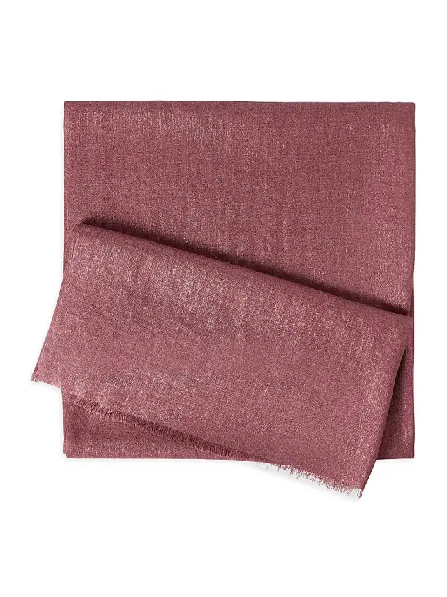 Brunello Cucinelli Women's Cashmere and Silk Scarf - Purple
